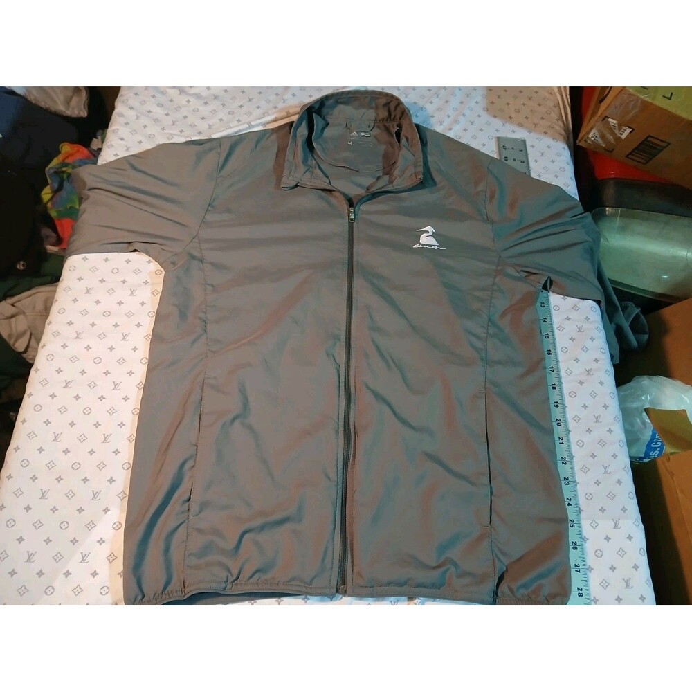 Adidas Own The Run Jacket Mens Size Medium Reflective Running Silver Lightweight